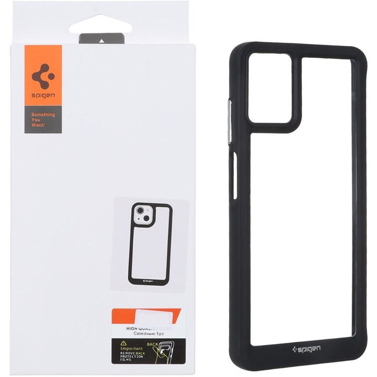 خریدقاب اورجینال Spigen مدل Samsung Galaxy A07 - شفاف مشکی (پک دار)تاپگارد