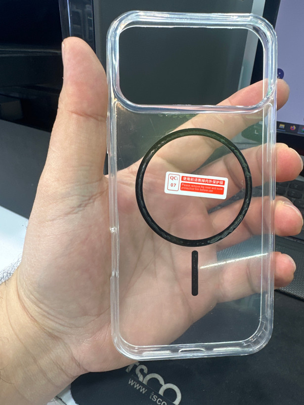 قاب گوشی iPhone 17 Pro Max آیفون Magsafe مگ سیف دار اورجینال Clear Case شفاف لاکچری