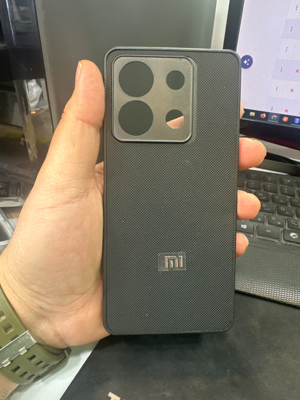 قاب گوشی Redmi Note 13 5G شیائومی سوزنی Spigen محافظ لنزدار مشکی