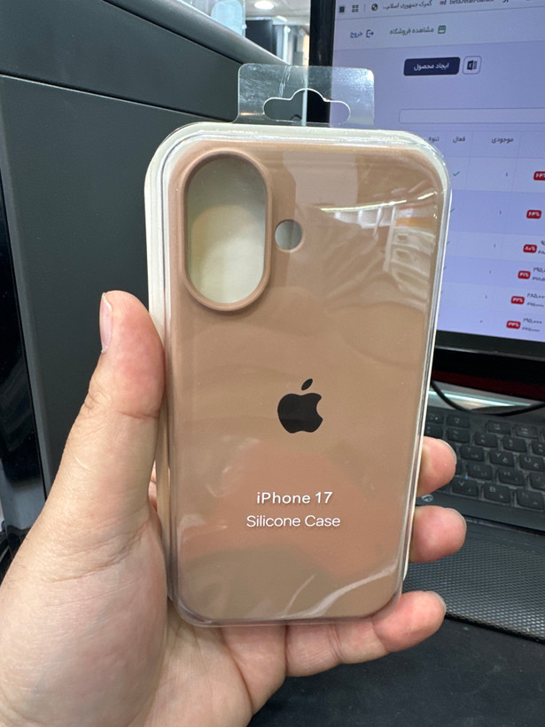 قاب اورجینال اپل آيفون ۱۷ پرو مکس سیلیکونی مدل iPhone 17 نرمال Silicone Case with MagSafe – Terra Cotta رنگ قهوه ای