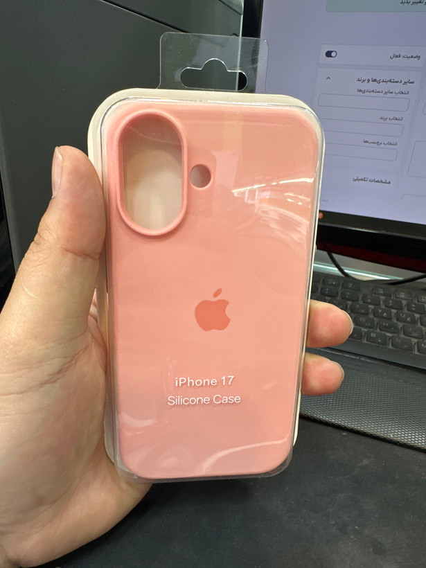 قاب اورجینال اپل آيفون ۱۷ پرو مکس سیلیکونی مدل iPhone 17 نرمال Silicone Case with MagSafe – Terra Cotta رنگ قهوه ای