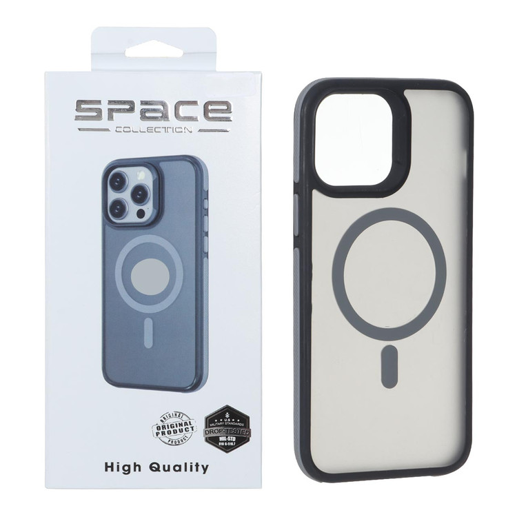 قاب Space مات Magsafe دور هاشور Apple iPhone 13 Pro Max - خاکستری (پک دار)
