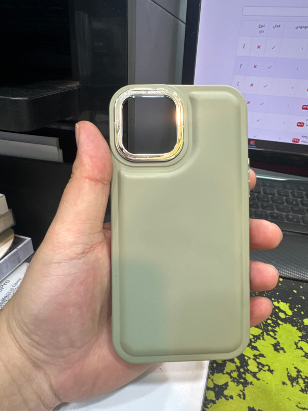 کاور مدل سیلیکونی محافظ لنز فلزی مناسب برای گوشی موبایل اپل iphone 13 pro