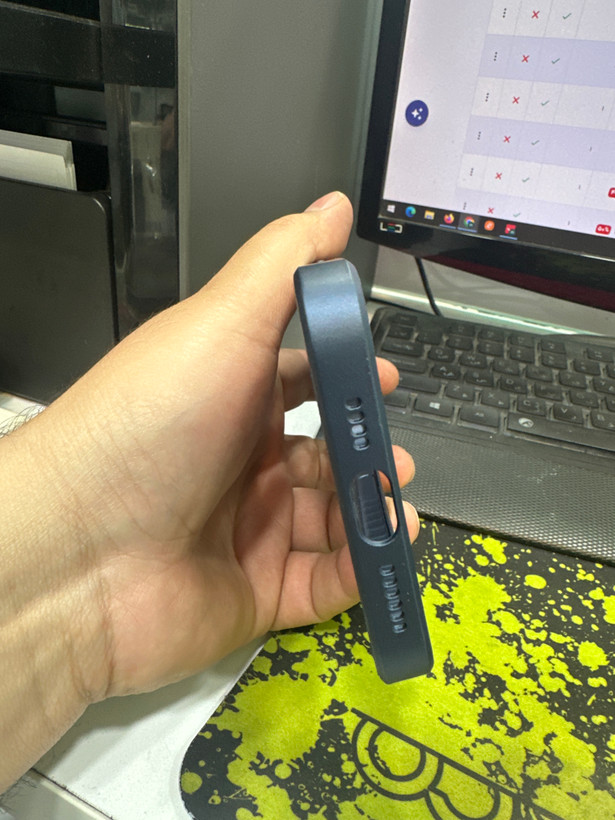 قاب/کاور مدل محافظ لنزدار مناسب برای گوشی موبایل اپل Iphone 12 pro max رنگ سرمه ای