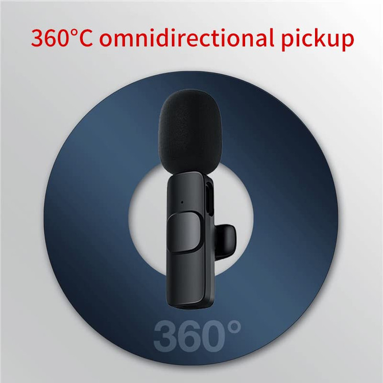 میکروفن یقه ای بی سیم موبایل K8 apple lighting wireless microphone
