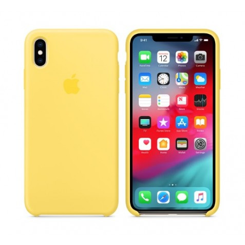 قاب سیلیکونی اورجینال Iphone X / XS - زرد ( پک اصلی)