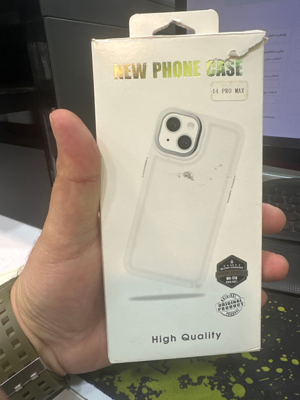 قاب ایفون 14 پرومکس مدل چرمی Unique Case دور نقره ای محافظ لنز دار iPhone 14 Pro Max