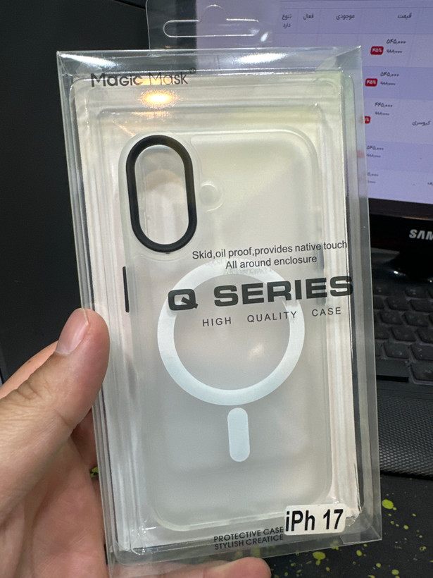 قاب اورجینال 17 شفاف مگ سیف مدل Clear Case with MagSafe iPhone 17