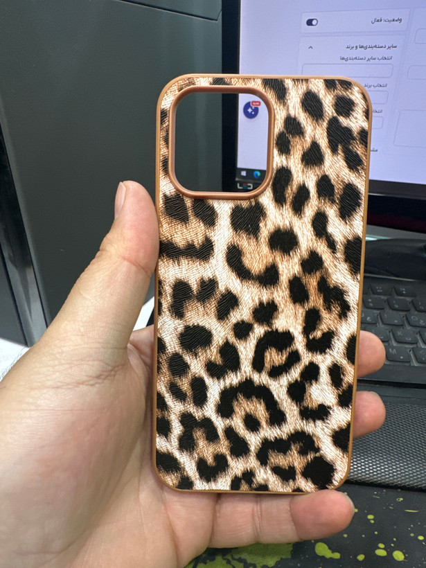 قاب کاور گوشی آیفون 14 پرو مکس / iphone 14 pro max مدل طرح پلنگی