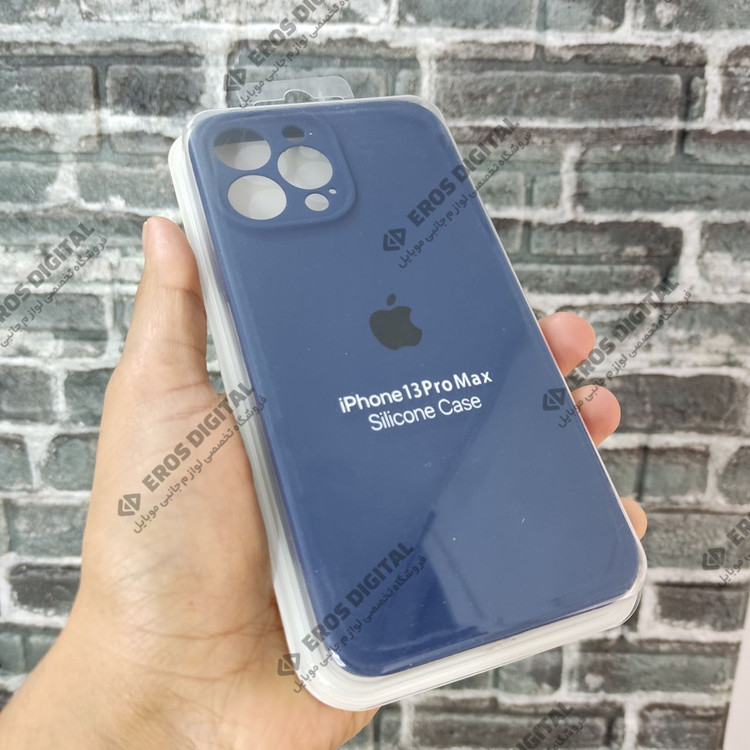قاب گوشی iPhone 13 Pro Max آیفون سیلیکونی پاک کنی اورجینال داخل پارچه ای محافظ لنز دار