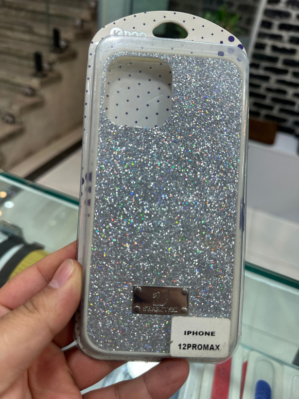 قاب گوشی iPhone 12 Pro Max آیفون Glitter Case شاین اکلیلی Silver نقره ای