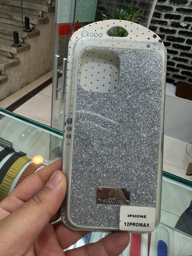 قاب گوشی iPhone 12 Pro Max آیفون Glitter Case شاین اکلیلی Silver نقره ای
