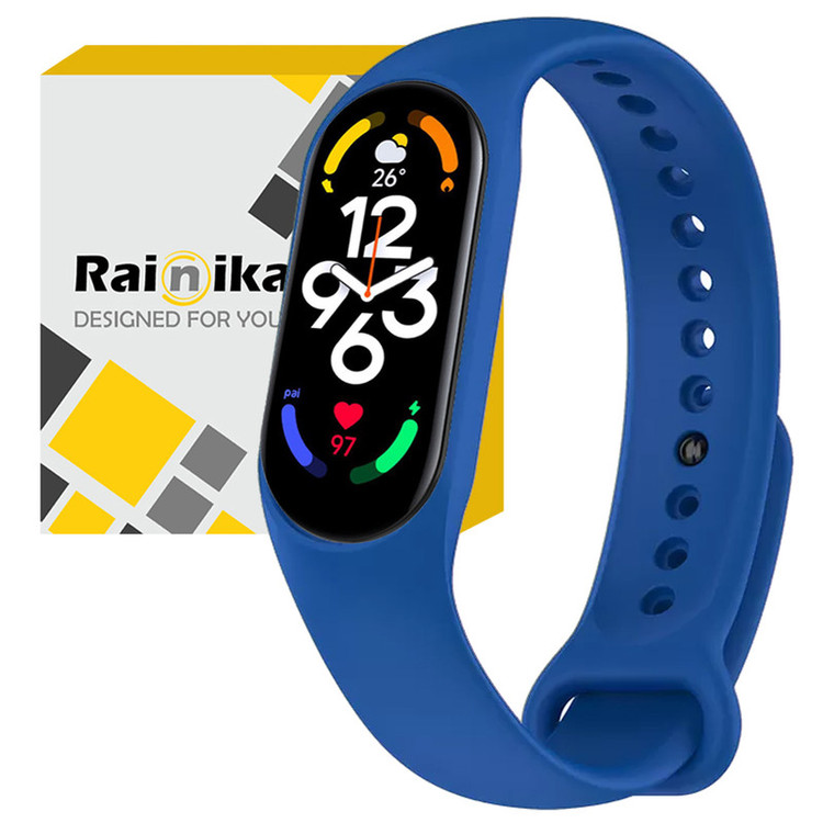 بند می بند مناسب برای ساعت هوشمند شیائومی Mi band 3/4/ 5 / 6 / 7 رنگی جنس سیلیکون