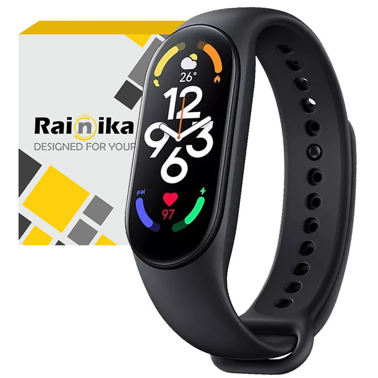 بند می بند مناسب برای ساعت هوشمند شیائومی Mi band 3/4/ 5 / 6 / 7 رنگی جنس سیلیکون