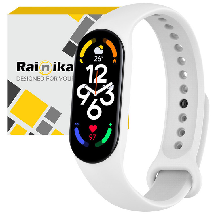 بند می بند مناسب برای ساعت هوشمند شیائومی Mi band 3/4/ 5 / 6 / 7 رنگی جنس سیلیکون