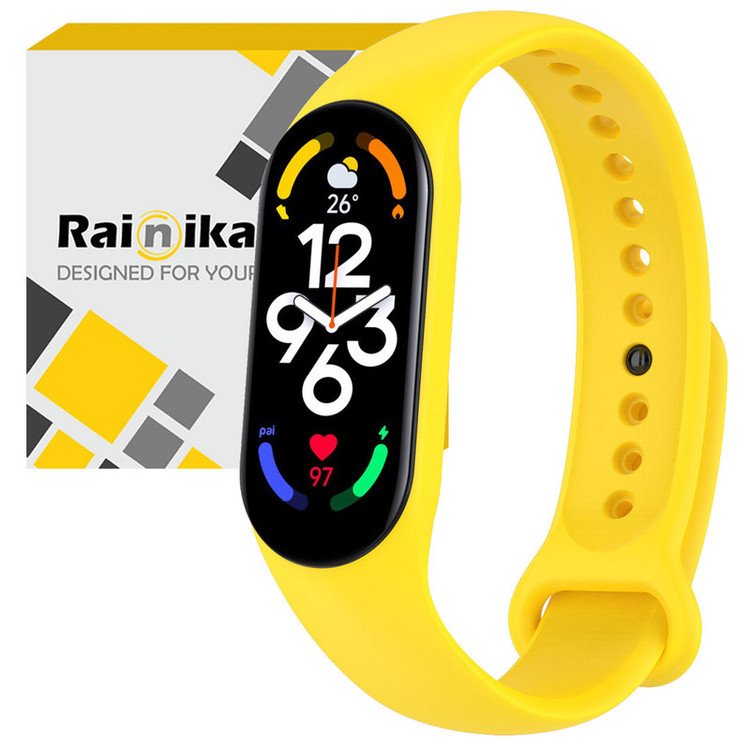 بند می بند مناسب برای ساعت هوشمند شیائومی Mi band 3/4/ 5 / 6 / 7 رنگی جنس سیلیکون