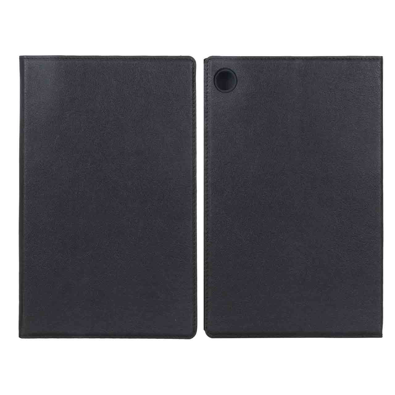 کیف تبلت چرمی ساده Samsung Galaxy Tab A8 10.5 / X200 / X205 - مشکی -