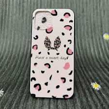 قاب کاور گوشی آیفون 12 پرو مکس / iphone 12 pro max مدل طرح دار پلنگی صورتی با هولدر انگشتی