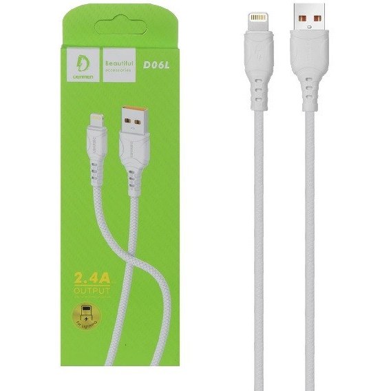 کابل تبدیل USB به لایتنینگ آیفونی مدل D06L طول 1 متر