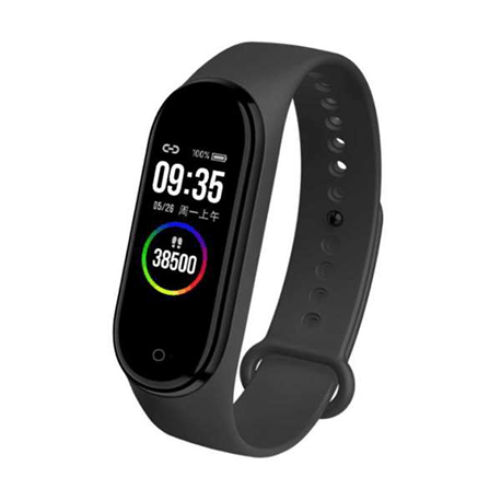 بند می بند مناسب برای ساعت هوشمند شیائومی Mi band 3/4/ 5 / 6 / 7 رنگ مشکی جنس سیلیکون