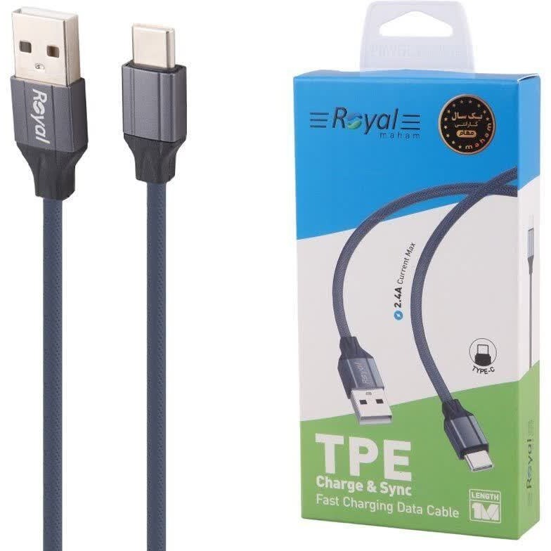 كابل شارژ تایپ سی usb -C امتری با 1سال گارانتی