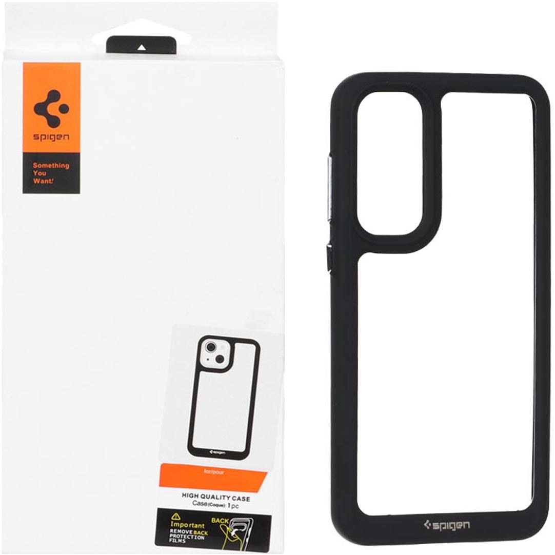قاب اورجینال Spigen شفاف مشکی مناسب برای سامسونگ گلکسی A35 و A55