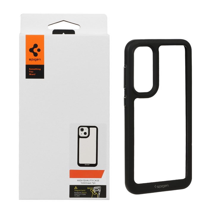 قاب اورجینال Spigen مدل Samsung Galaxy S23 FE - شفاف دور   مشکی