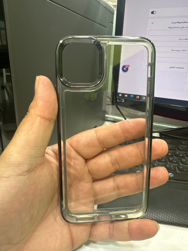 قاب کاور گوشی آیفون 11 پرو مکس / iphone 11 pro max مدل پشت شفاف دور مشکی - New Skin