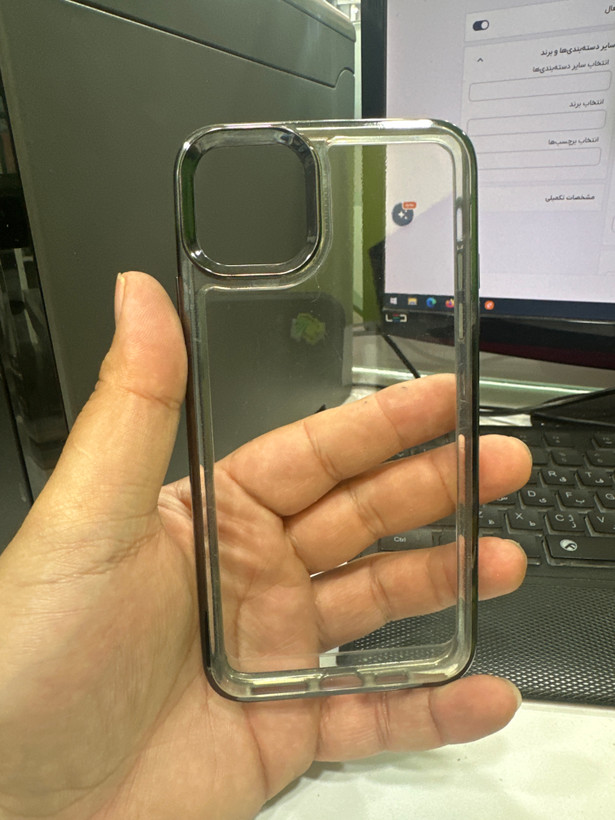 قاب کاور گوشی آیفون 11 پرو مکس / iphone 11 pro max مدل پشت شفاف دور مشکی - New Skin