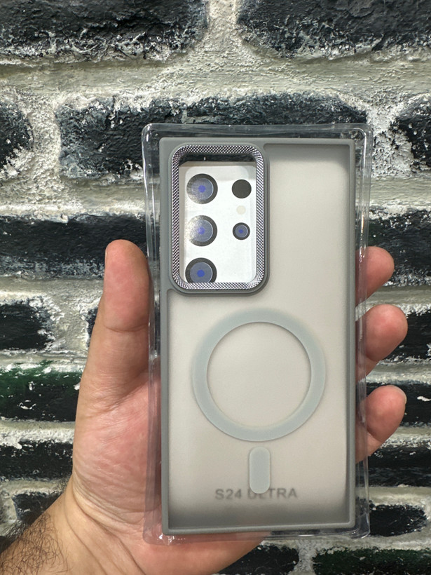قاب مدل Magsafe-S24ULTRA مناسب برای گوشی موبایل سامسونگ Galaxy S24 Ultra محافظ لنز و دکمه