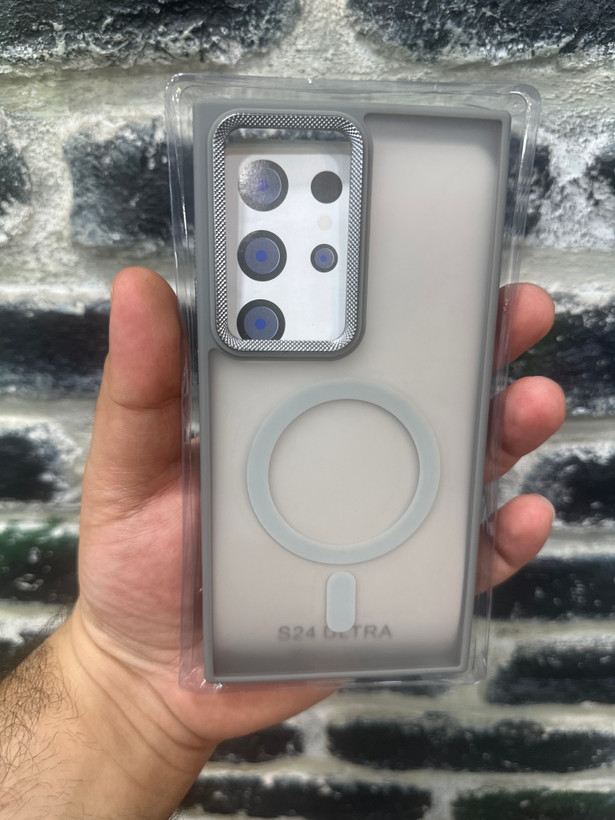 قاب مدل Magsafe-S24ULTRA مناسب برای گوشی موبایل سامسونگ Galaxy S24 Ultra محافظ لنز و دکمه
