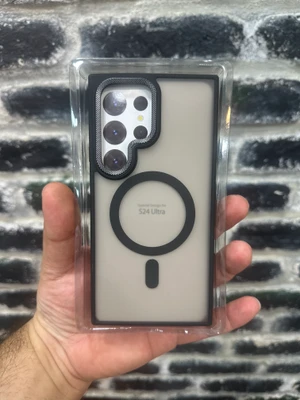 قاب مدل Magsafe-S24ULTRA مناسب برای گوشی موبایل سامسونگ Galaxy S25 Ultra محافظ لنز و دکمه فلزی بسیار شیک و محکم