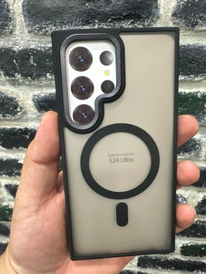 قاب مدل Magsafe-S24ULTRA مناسب برای گوشی موبایل سامسونگ Galaxy S25 Ultra محافظ لنز و دکمه فلزی بسیار شیک و محکم