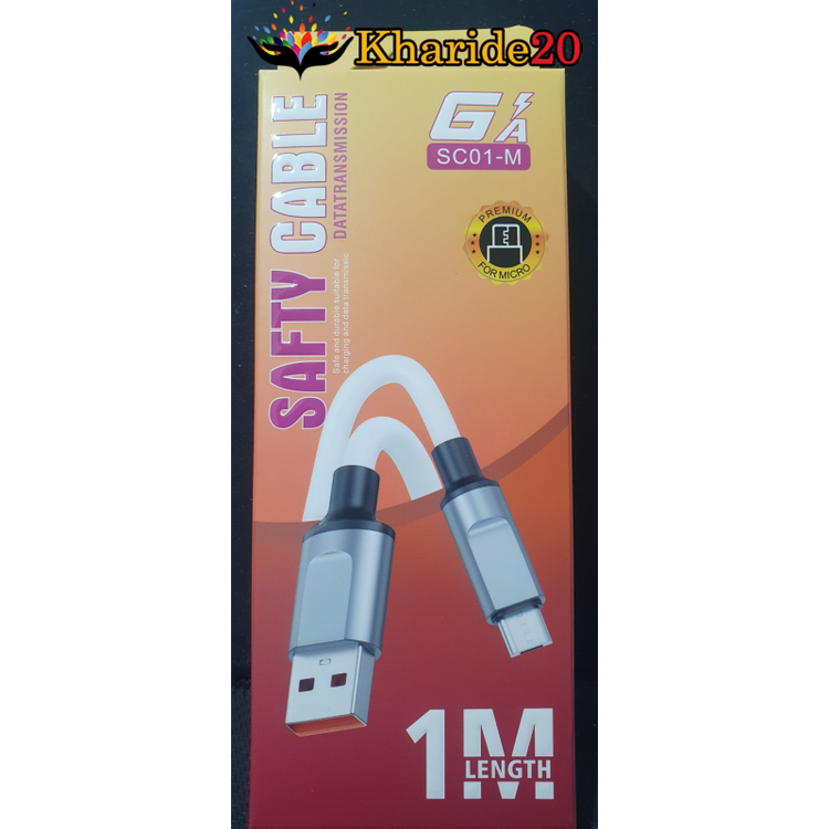کابل سوپر فست شارژ میکرو سیلیکونی GA مدلSC01-M