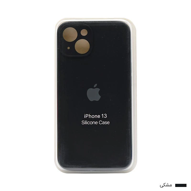 قاب کاور گوشی آیفون 13 - 14 نرمال / iphone 13 - 14 normal مدل سیلیکونی پاک کنی اورجینال محافظ لنز دار رنگ مشکی