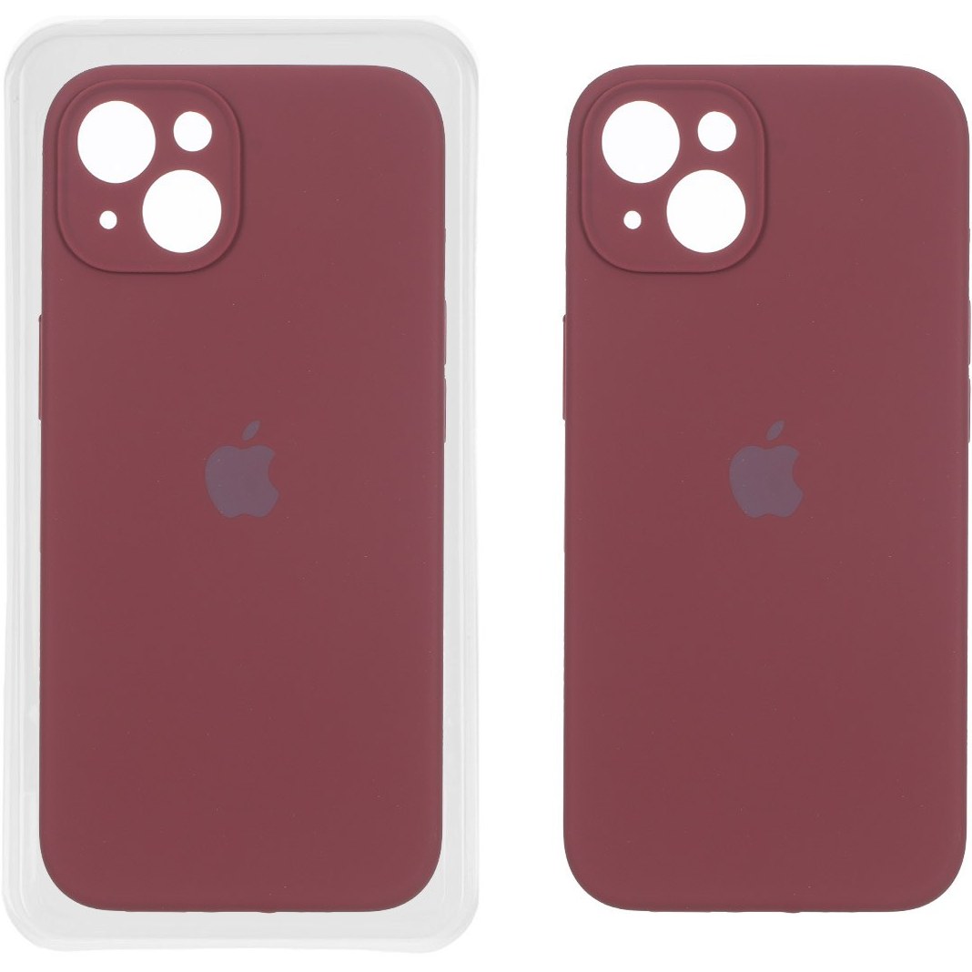 قاب گوشی آیفون 13 - 14 نرمال / iphone 13 - 14 normal مدل سیلیکونی پاک کنی اورجینال محافظ لنز دار رنگ زرشکی