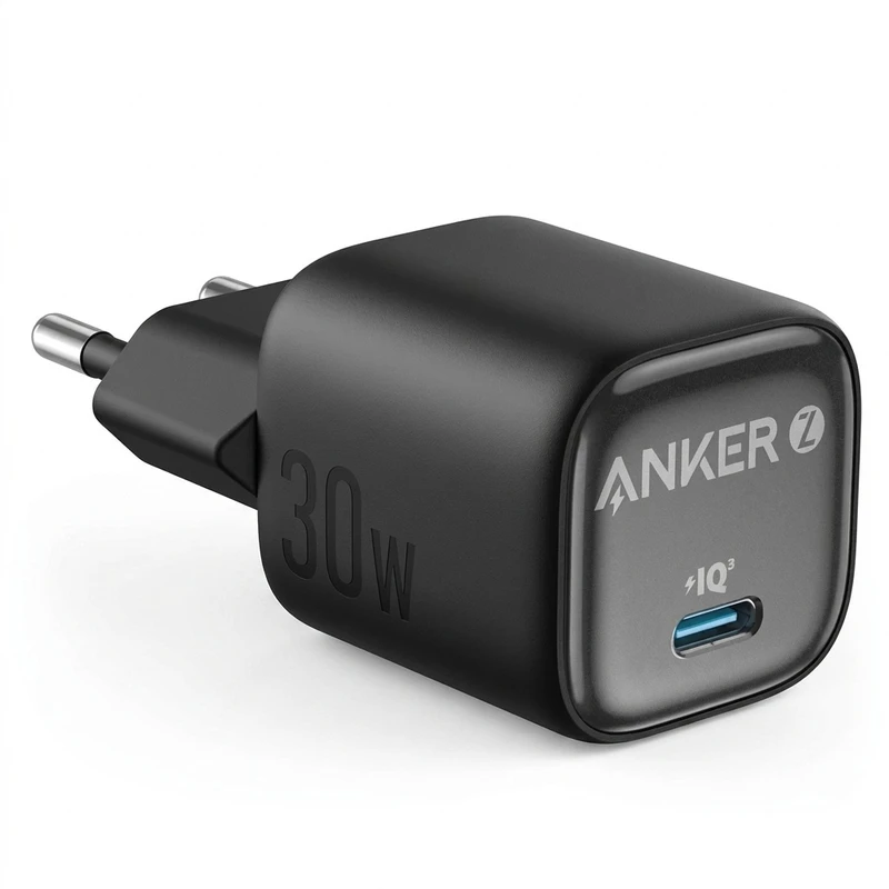 شارژر دیواری 30 وات انکر مدل Zolo A2698 EU - دارای قابلیت شارژ سریع، تکنولوژی شارژ GaN و PD 3.0 رنگ مشکی - گارانتی ایستا