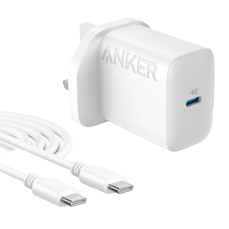شارژر دیواری 20 وات انکر مدل B2347K21، اتصال سه پین، درگاه خروجی USB-C، به همراه کابل USB-C - گارانتی ایستا
