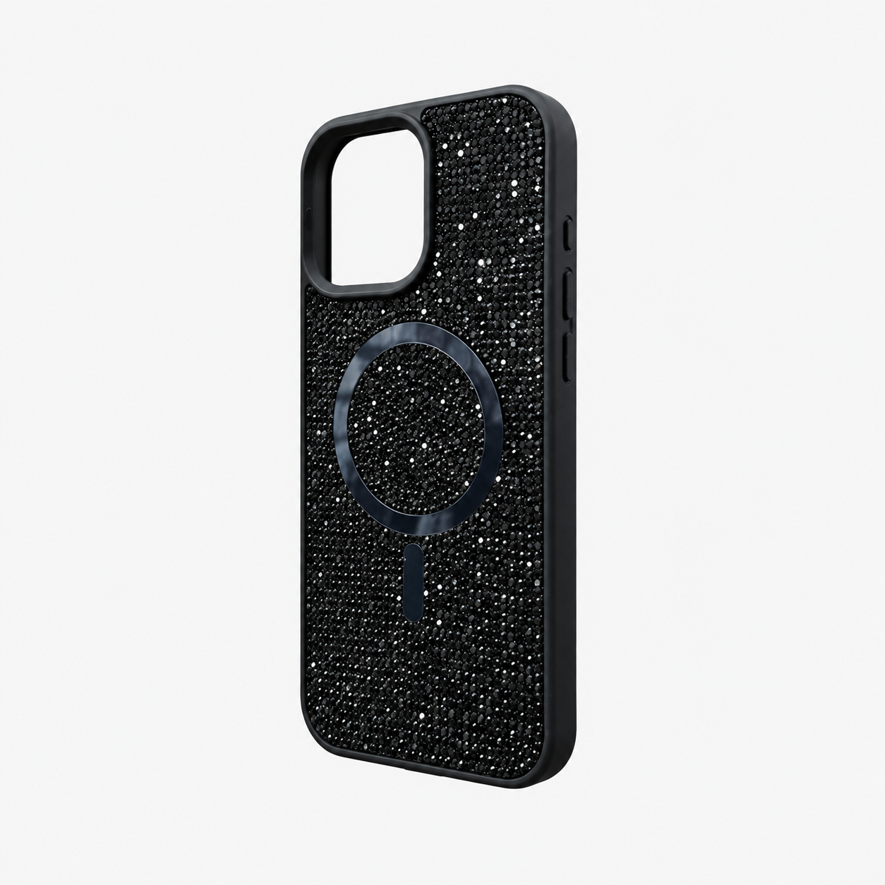قاب کاور گوشی آیفون 16 پرو / iphone 16 pro مدل طرح دار مگ سیف مشکی -  Swarovski