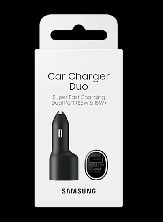 شارژر فندکی 2 پورت 25 وات سامسونگ - اتصال فندکی خودرو، درگاه‌های خروجی USB-C، - اورجینال اصلی