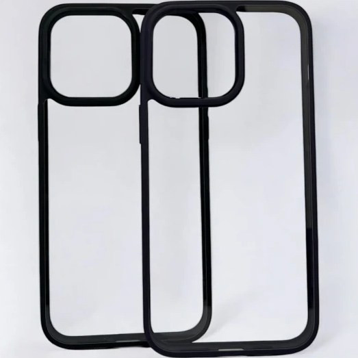 قاب کاور گوشی آیفون 13 پرو مکس / iphone 13 pro max مدل پشت شفاف دور سبز تیره - Doyers