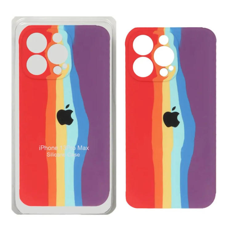 قاب کاور گوشی آیفون 13 پرو مکس / iphone 13 pro max مدل سیلیکونی پاک کنی اورجینال داخل پارچه ای محافظ لنز دار