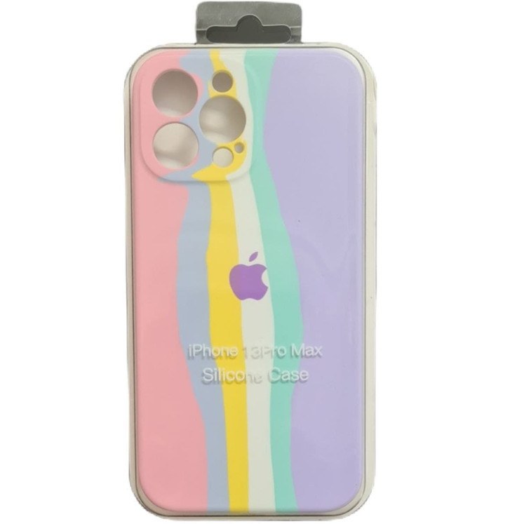 قاب کاور گوشی آیفون 13 پرو مکس / iphone 13 pro max مدل سیلیکونی پاک کنی اورجینال داخل پارچه ای محافظ لنز دار