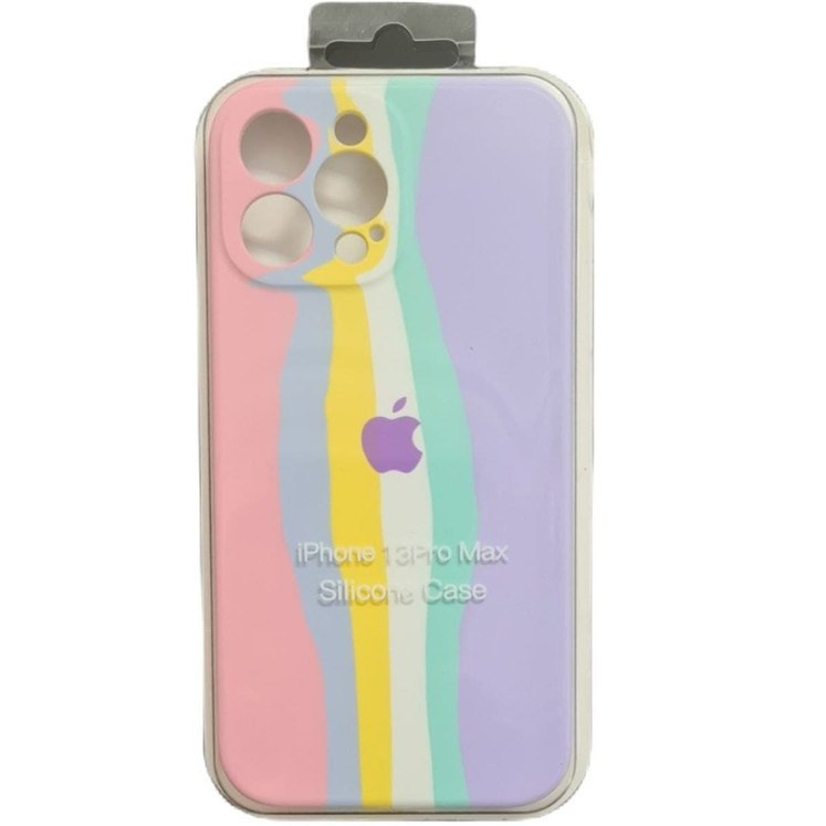 قاب کاور گوشی آیفون 13 پرو مکس / iphone 13 pro max مدل سیلیکونی پاک کنی اورجینال داخل پارچه ای محافظ لنز دار