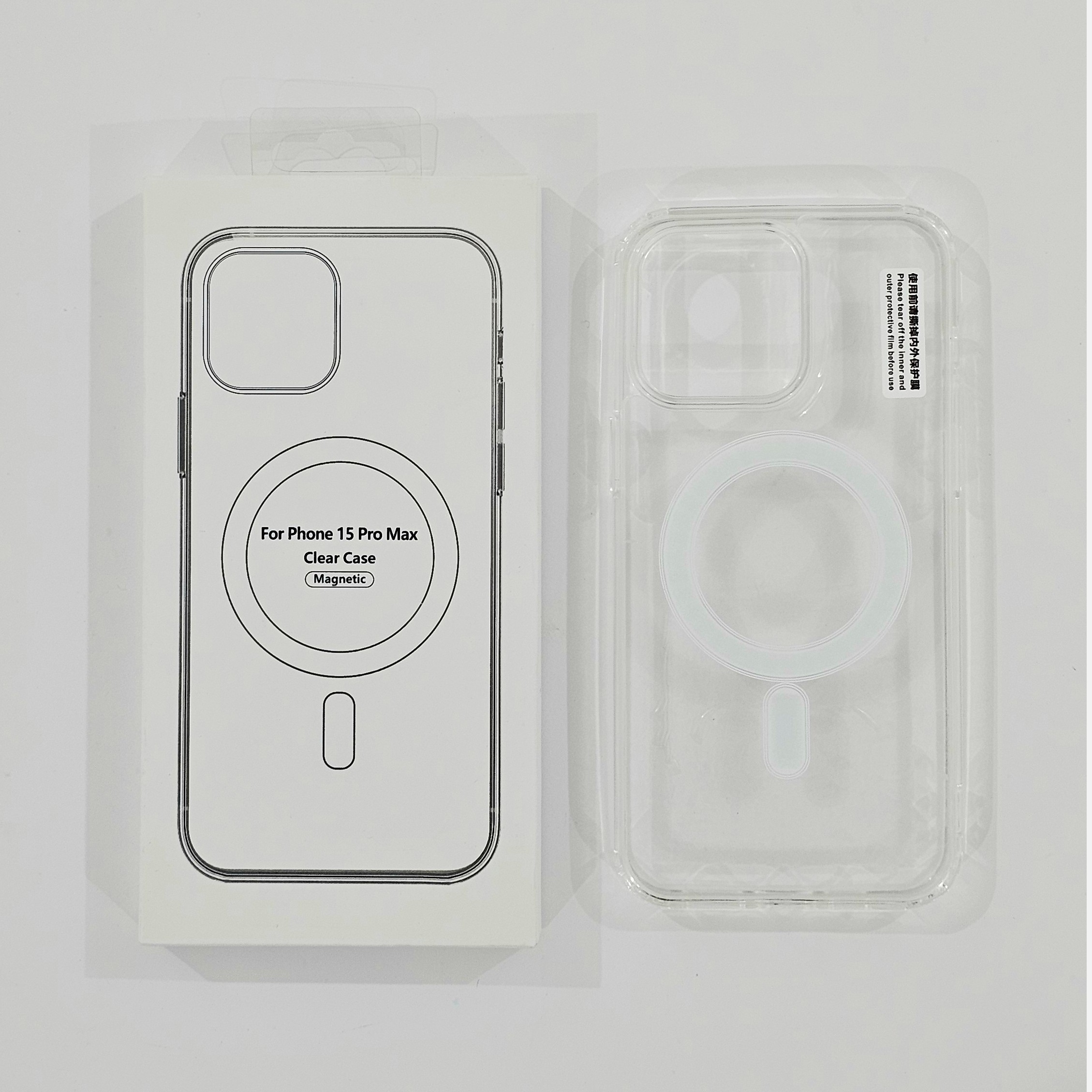 قاب کاور گوشی آیفون 16 پرو مکس / iphone 16 pro max مدل پشت شفاف ساده مگ سیف - Clear Case