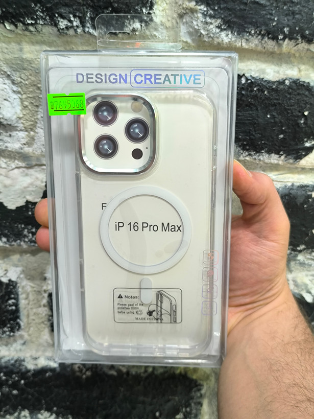 قاب کاور گوشی آیفون 16 پرو مکس / iphone 16 pro max مدل پشت شفاف سخت مگ سیف - Design