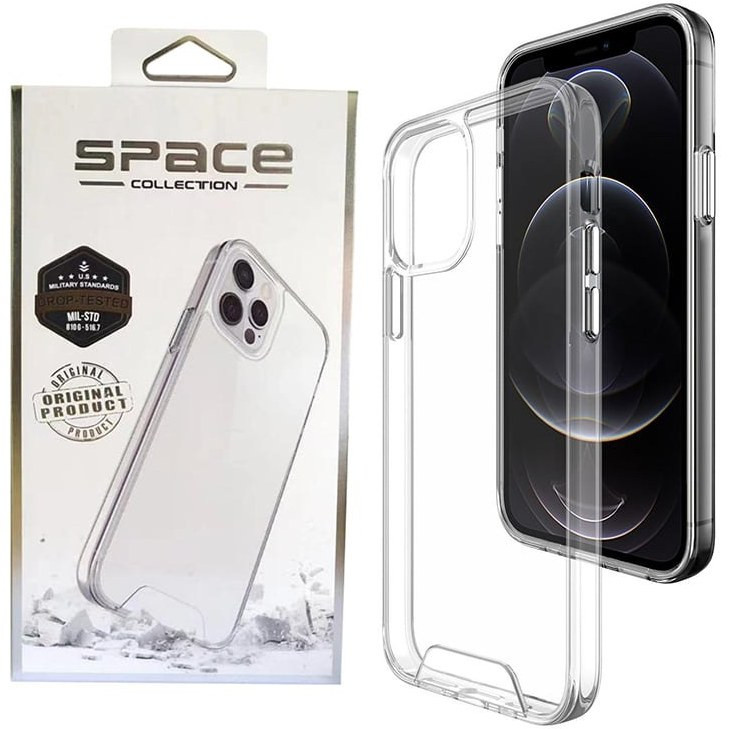 قاب کاور گوشی آیفون 16 پرو مکس / iphone 16 pro max مدل پشت شفاف ساده - Space