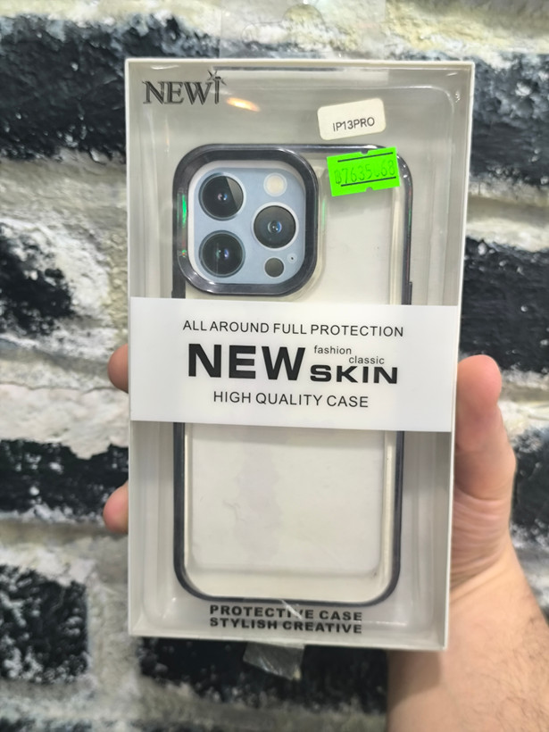 قاب کاور گوشی آیفون 13 پرو / iphone 13 pro مدل پشت شفاف دور براق - New Skin