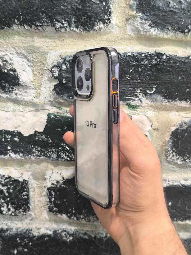 قاب کاور گوشی آیفون 13 پرو / iphone 13 pro مدل پشت شفاف دور براق - New Skin