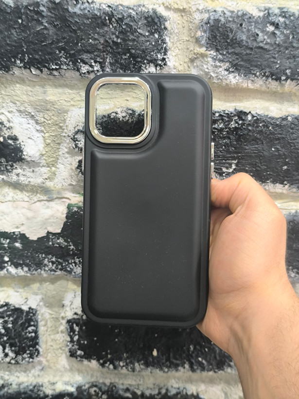 قاب کاور گوشی آیفون 12 پرو مکس / iphone 12 pro max مدل چرمی ساده مشکی